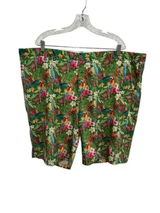 Hreski Herren Tropical Papagei Print Sommerkleidung Shorts Größe 46 Lebendiger Urlaub - Bild 1 von 11