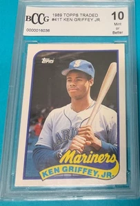 Ken Griffey Jr. BCCG 1989 Topps negociado 10 como nuevo Seattle Mariners - Imagen 1 de 2