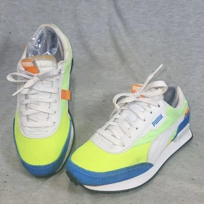 Puma Boys Future Rider Play On  Yellow Running Shoes Sneakers Size 5.5C 372349-2 - Image 1 of 4