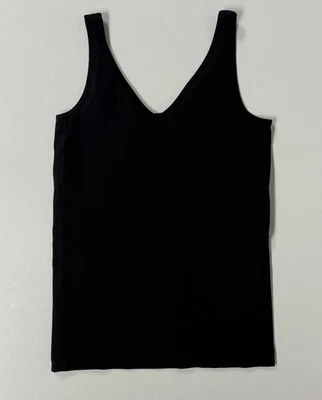 Camiseta sin mangas E by Eloise Anthropologie negra moldeadora cuello en V hecha en EE. UU. para mujer grande Foto 1 de 4