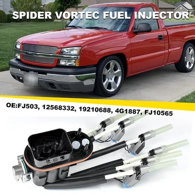 Inyector de combustible FJ503 Spider para Chevrolet Express 1500 1996-2004 motor V6 de 4,3 L Foto 1 de 4