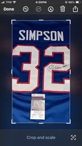 O.J Simpson Buffalo Bills Signed Jersey Authenticated - Picture 1 of 3