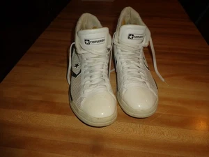 CONVERSE SCHWARZ/WEISSE HIGH TOP LEDER UND MESH SNEAKER GRÖSSE 13 - Bild 1 von 6