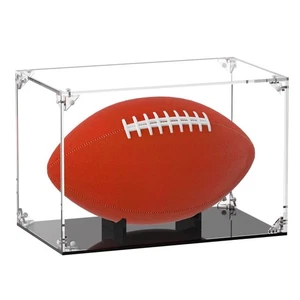 Football Display Case Acrylic Box Holder for Full Size Football (Watch Video ... - Picture 1 of 6