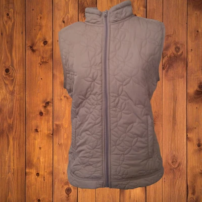 ALPS MUJER GRANDE POLAR FORRADO ACOLCHADO CREMALLERA MARRÓN CHALECO CON BOLSILLOS Foto 1 de 4