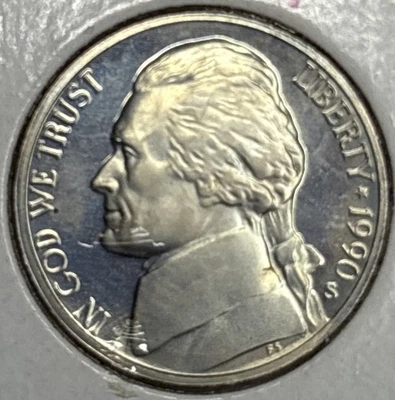 1990-S Proof Jefferson Nickel, Item 2119 - Image 1 of 4