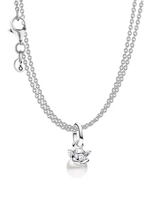 PANDORA Schmuck Schmuckset für Damen Silber mit 2-reihiger Halskette Amor 68627 - Bild 1 von 4