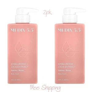 2pk MEDIX 5.5 •CREMA CORPORAL HIALURÓNICA + EXTRACTO DE CICA hidratada renovar 444 ml - Imagen 1 de 3
