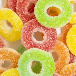 Sour Mix Jelly Rings 1 kg Bulk Soft Gummy Candy - Foto 1 di 4