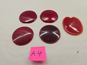 Nos Parts Lot 5 Vintage Red Glass auto Lens Rat Rod Hot Rod. A4 - Bild 1 von 8
