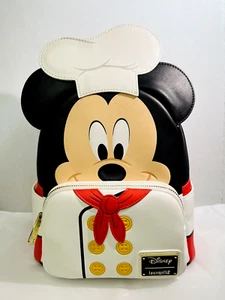 Loungefly Disney Mickey Mouse Mini Backpack Faux Leather Bag NWT Authentic - Picture 1 of 4
