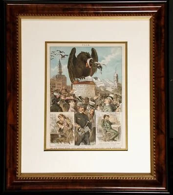 Revista Puck como nuestra prensa diaria obtiene... Cuadro Nuevo Ilustración Original Vintage Foto 1 de 4