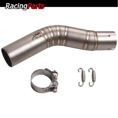 Exhaust Link Mid Pipe Clamp-on Motorcycle For Suzuki GSXR1000 2005-2006 51mm - Image 1 of 4