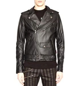 TRIPP ROCKER GOTH FAUX LEATHER PVC GOTHIC Oi MOTO BIKER PUNK COAT JACKET VX7669M - Picture 1 of 5