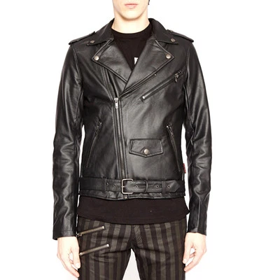 TRIPP ROCKER GOTH FAUX LEATHER PVC GOTHIC Oi MOTO BIKER PUNK COAT JACKET VX7669M - Image 1 of 4