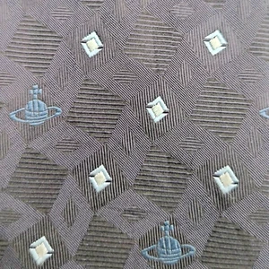 Corbata Vivienne Westwood Tejida Seda Diseñador Orbes Geométricos Patrón Corbata Azul - Imagen 1 de 9