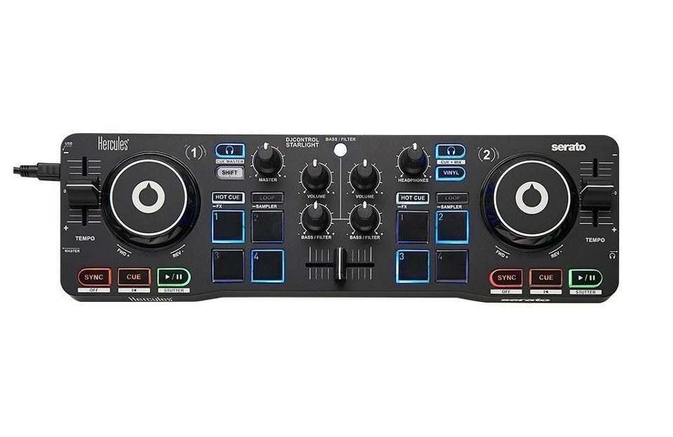 Hercules DJControl Starlight DJ Controller Serato USB Mixer Disco Party - Image 1 of 1