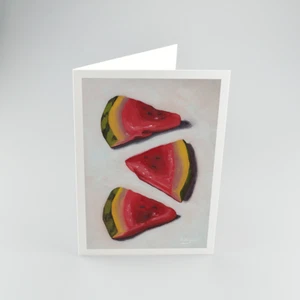 Watermelon Slices - A5 High Quality 312gsm Blank Greetings Cards - Picture 1 of 4