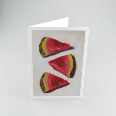 Watermelon Slices - A5 High Quality 312gsm Blank Greetings Cards - Image 1 of 4