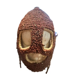 African Head Mask, Nigerian Koro/angas Abrus Seeds, Tribe, Rare - Picture 1 of 8