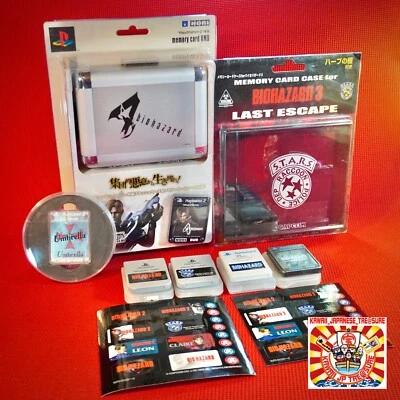 Lot Resident Evil Biohazard Memory Card Case Playstation PS1 PS2 w/Sticker JP - Image 1 of 4