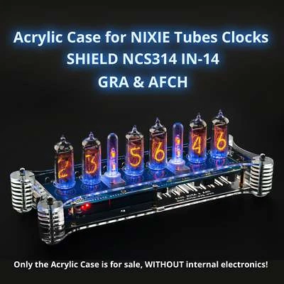 Acrylic Case for IN-14 Arduino Shield NCS314 Nixie Tubes Clocks GRA & AFCH - Image 1 of 4