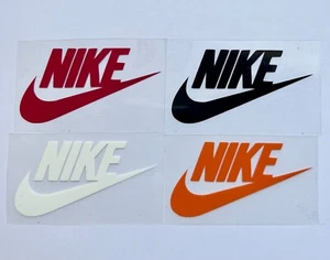 4 x Transfers 5cm X 3cm Nike Swoosh Tick Sports Logos Iron On Various Colours - Picture 1 of 5