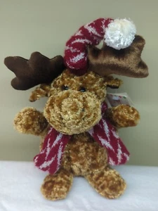 Dan Dee Vintage Alce de Navidad Feliz Brillante 8" Mfg 2003 Raro - Imagen 1 de 11