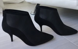 Loeffler Randall Reese Bootie Black Leather/Suede - Size 7 - Picture 1 of 11