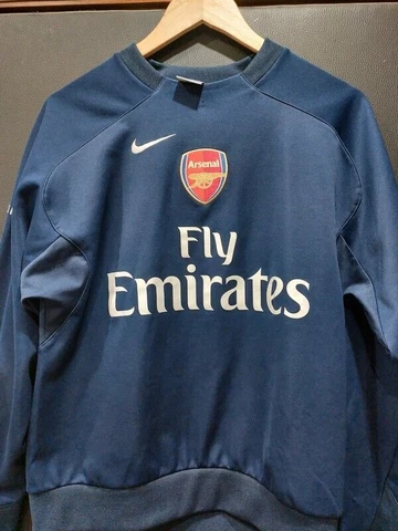 2006-2008 NIKE Arsenal FC Football Training Top Sweatshirt Men's S Small Navy Cover