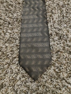 Corbata Croft & Barrow Cuello Adulto Hombre Verde Geométrica 100% Seda Foto 1 de 4