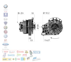 ALTERNATORE 55A 14 V PER FIAT PANDA CINQUECENTO SEICENTO 0.9 - Foto 1 di 3