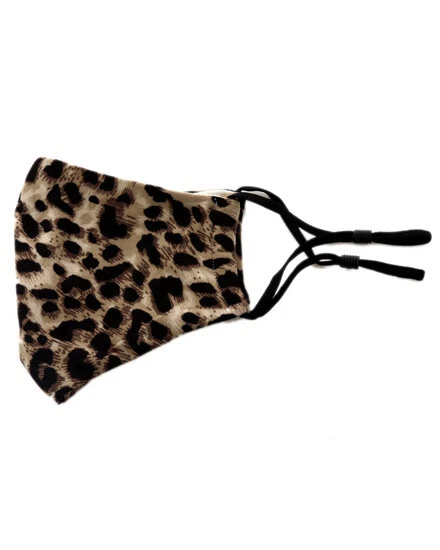 Animal Leopard Print Washable Reusable Mask Mouth Face Covering w/ Filter Pocket - Image 1 of 2
