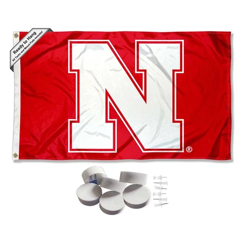 Nebraska Cornhuskers Large Logo Tapestry Banner Cover