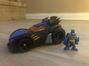 Imaginext DC Super Friends Batmobile Batman Car Lights and Sound with Figure - Picture 1 of 2