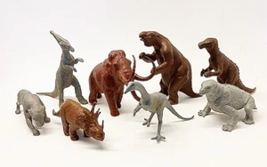 Vintage Dinosaur Marx complete set of 8 - 2nd series - 1960s original second set - Picture 1 of 2