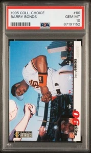 1995 BARRY BONDS UPPER DECK COLLECTOR'S CHOICE PSA 10 GEM MINT POP 20 - Picture 1 of 2