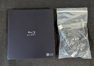 LG BP50NB40 USB 2.0 Slim Portable Blu-ray / DVD Writer - Black - Tested - Picture 1 of 2