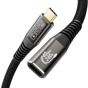 USB 4 -c Male to Female Extension Cable Ultra HD 8K@60Hz 240W Charging 40Gbps... - Picture 1 of 7