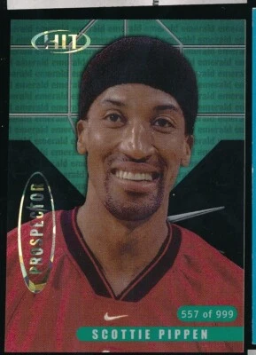 2000 Sage Hit Prospector Green Emerald /999 Scottie Pippen #P18 HOF Bulls Rare - Image 1 of 2