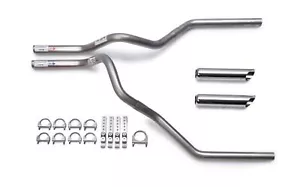 07-15 Chevy Silverado Truck 2.5" Dual Exhaust Tail Pipe Kit Chrome Tips - Picture 1 of 3