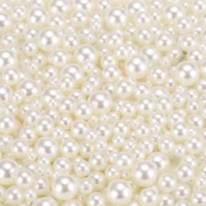 800Pcs Faux Pearl for Crafting, 3-8mm No Hole ABS Round Pearls Beads, Beige - Picture 1 of 6