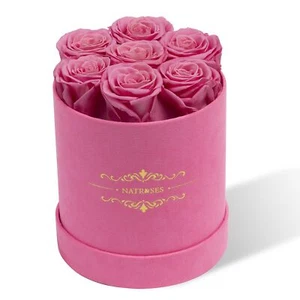 Preserved Roses in a Round Box 100% Real Roses That Last Up to 3 Years Flower... - Picture 1 of 4