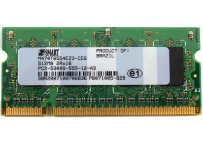 IBM Lenovo 512MB DDR2 PC2-5300 CL5 SODIMM Laptop Memory Module 40Y8402 - Image 1 of 2