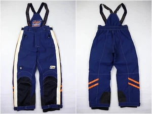 90s Vintage ASICS Italia Skiteam Rare Blue Nylon Baggy Fit Snow Ski Pants L - Picture 1 of 20