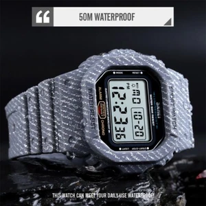 SKMEI Relojes Digitales LED Reloj Alarma Hombres Militar Deporte Rectángulo Relojes de Pulsera - Imagen 1 de 23