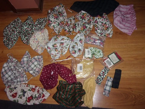 Lot 30 Longaberger Basket Liners Assorted Sizes Patterns Handle Grippers Cover