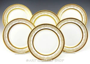 Charles Field Haviland Limoges ARIZONA GOLD 7-1/2" SALAD PLATES Set of 6 Mint - Picture 1 of 4