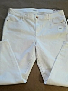 NUOVO! Pantalone donna Old Navy super skinny alla caviglia bianco elasticizzato TAGLIA 16 - Foto 1 di 10