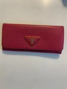 pink prada long wallet, TONS OF SPACE, RARE  - Picture 1 of 11